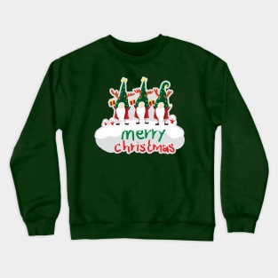 Merry Christmas Small business with funny gnomes Crewneck Sweatshirt